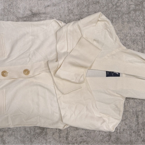 American Eagle Outfitters Cream Button Down a hoodie Cardigan. Size Large - Picture 4 of 6